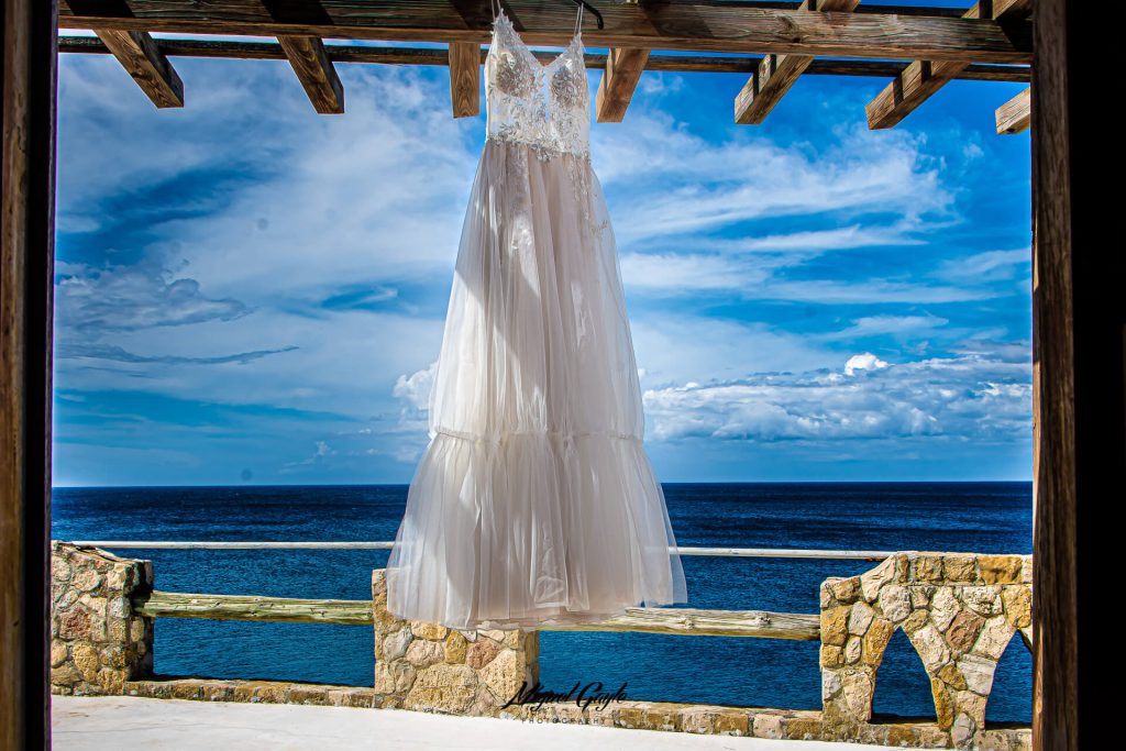 Wedding Dress being pictured at Negril
